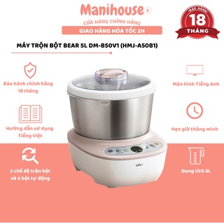 (BẢN QUỐC TẾ) Máy Trộn Bột, Máy Nhồi Bột ,Nhào Bột Bear Tự Động 5L DM-B50V1 (HMJ-A50B1) Cho Người Yêu Làm Bánh