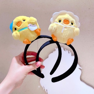 Băng đô cài tóc thú nhồi bông gà con phong cách Hàn Quốc cho nữ