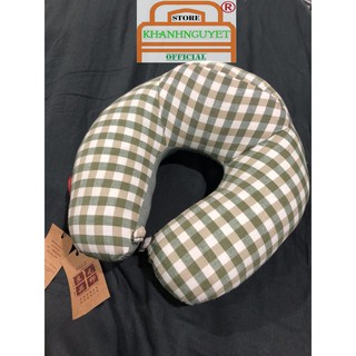 Gối đỡ cổ cotton kẻ
