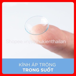 Kính áp tròng trong suốt Hàn quốc có sẵn 0.5 đến 10 độ tặng khay màu ngẫu nhiên