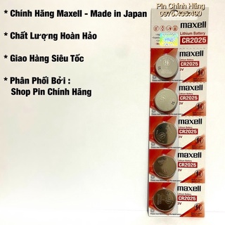 Pin CR2025 Maxell chính hãng Vỉ 5 Viên Made in Japan