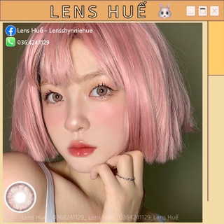 Lens màu hồng PINK vân hoa giãn nhỏ tone Hàn dễ mang- kính áp tròng Lens Huế