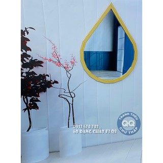60x90cm Gương tròn treo tường vintage giọt nước GN Gương soi treo tường trang điểm
