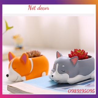 Lọ hoa Doggy siêu yêu cắm hoa , trồng cây [ Bảo hành bể vỡ ]