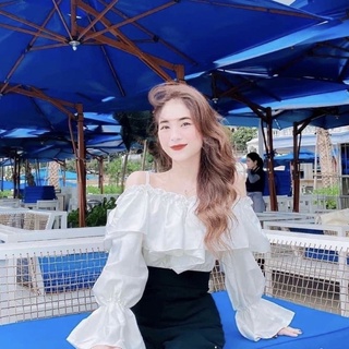 ÁO TRỄ VAI PHỐI BÈO (KÈM VIDEO HÌNH THẬT)