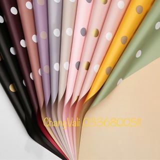 Tập 20 tờ mika chấm bi-gói hoa