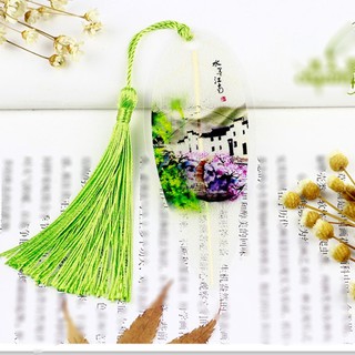 Bookmark gân lá cổ phong dây tuyến bookmark cổ trang đánh dấu trang sách