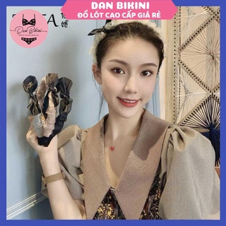 Băng Đô Nữ ❤️FREESHIP❤️ Băng Đô Bờm tóc vải lưới  phối nơ điệu đà ❤️ Bờm tóc xinh xắn cho nữ mã L16A