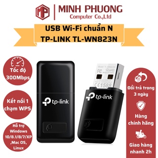 USB wifi chuẩn N không dây TP-LINK TL-WN823N Mini tốc độ 300Mbps