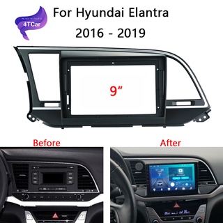 Mặt dưỡng xe Ô tô HuynDai Elantra  2019 lắp cho màn hình 9Inc