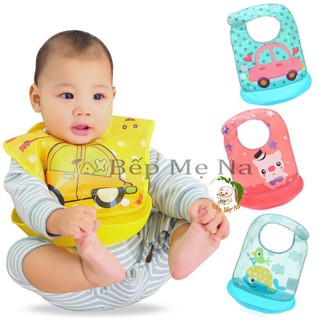 Yếm ăn dặm có máng Tháo Rời dễ thương cho bé