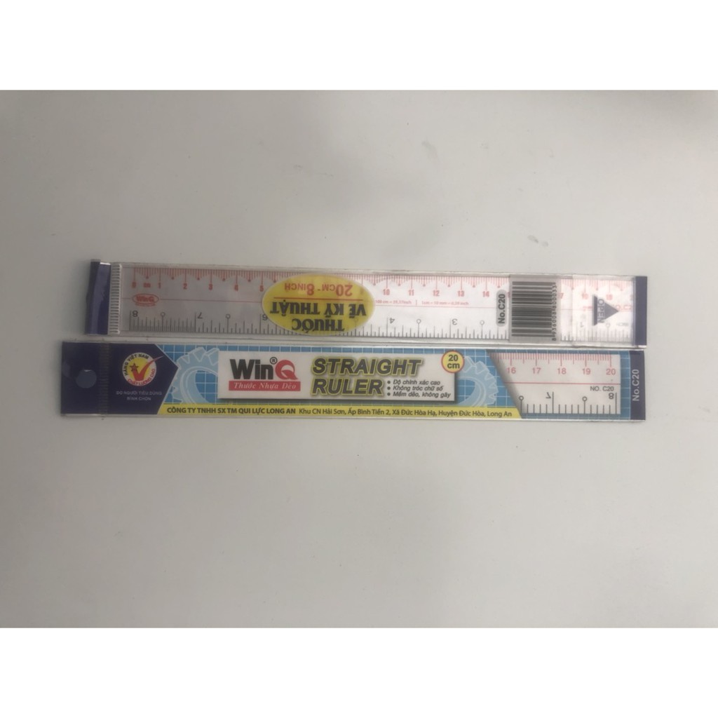 Combo 3 cai Thước 20cm dẻo WinQ
