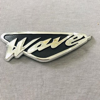 [Mã LIFEAU5SALE giảm 20k đơn 50k] Logo Wave nhựa cứng mạ crom dán mặt nạ xe sắc nét