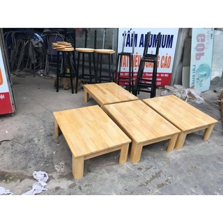Bàn nhật gỗ thông 600 x 1200 x Cao 300|  bàn cà phê bệt bàn osin kiểu nhật HPCF 06