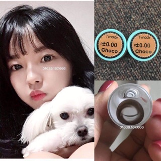 Lens choco nâu tự nhiên 9 mẫu 0 độ