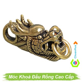 Móc Khóa Rồng Gắn Chìa Khóa Xe Chất liệu Đồng, Móc Khóa Đầu Rồng Cao Cấp Sang Trọng
