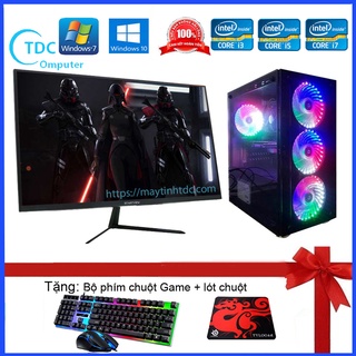 Bộ máy tính để bàn PC Gaming + Màn hình 22inch FULL viền cấu hình core i7, i5, i3 Ram 8GB SSD 120GB chiến game tốt