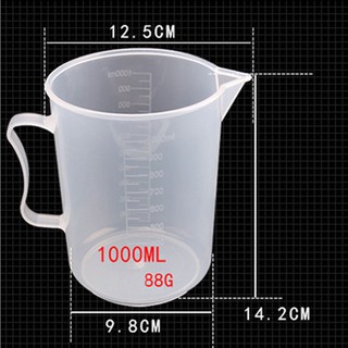 Bộ 2 Ca Đong Nhựa Có Vạch Chia Định Lượng 1000ml