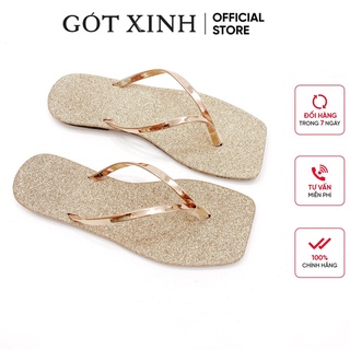 Dép kẹp nữ kim sa GÓT XINH D36 đế 2 lớp