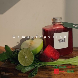 Chai thủy tinh dáng vuông dẹt 250ml đựng cold brew, nước ép