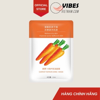 Mặt nạ giấy trái cà rốt - Dưỡng da cấp ẩm cấp nước trắng da vibesvietnam