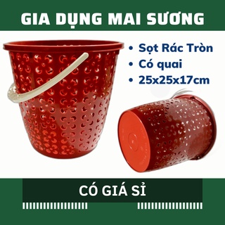 [Giá Sỉ] Sọt Rác Nhựa Tròn Có Quai Xách