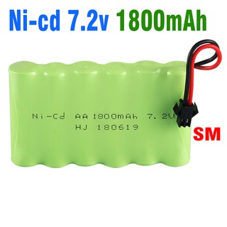 Pin 7.2v Ni-Cd 1800mAh pin sạc dùng cho xe điều khiển cổng nối SM tặng kèm cáp sạc