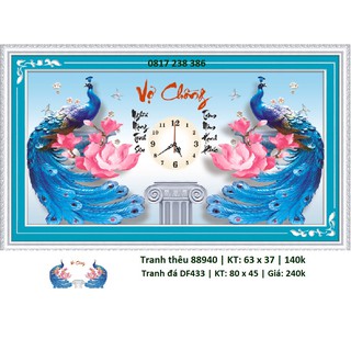Tranh thêu chữ thập vợ chồng 88940 (63 x 37 cm)