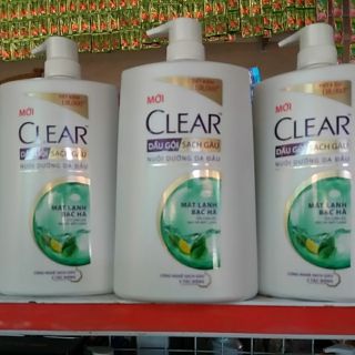 Dầu gội CLEAR bạc hà chai 1,4kg.