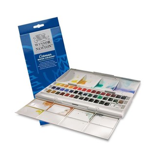 Set 45 màu nước Winsor &amp;Newton Cotman Studio - dạng half-pan