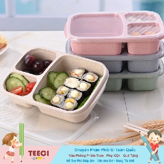 <Video Review> Hộp Giữ Nhiệt Đựng Cơm Ăn Trưa Văn Phòng Trường Học Màu Lúa Mạch 3 Ngăn Lớn Có Nắp Đậy Kín Teeci A226
