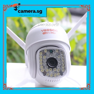 [ngoài trời xoay 36 đèn] Camera yoosee ngoài trời xoay độ chuẩn 5.0mpx,free ship phần mềm yoosee tiếng việt 23 ĐÈN