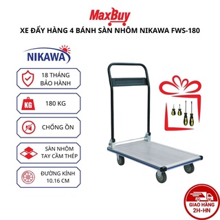 Xe đẩy hàng 4 bánh sàn nhôm tay cầm gấp gọn Nikawa FWS-180 tải trọng 180kg nhập khẩu Nhật Bản bảo hành 18 tháng
