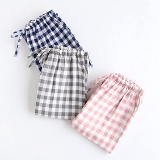[CÓ SẴN] Quần ngủ dáng suông kẻ caro quần dài pijama Hàn Quốc ullzang