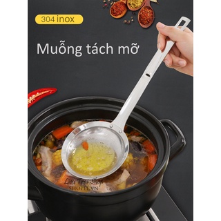 Muỗng tách mỡ tách dầu tách béo tách bọt muôi tách mỡ dầu béo bọt váng oil filter spoon