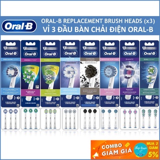 Vỉ 3 Đầu Bàn Chải Điện Oral-B Braun - Đủ Loại Đầu Thay Thế Bàn Chải Oral B, Đầu Bàn Chải OralB Chính Hãng