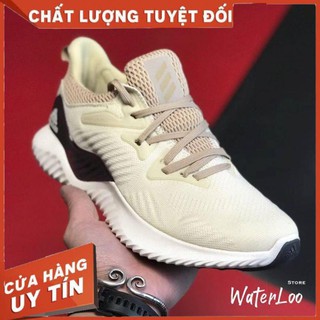 (HÀNG CHUẨN+QUÀ TẶNG) Giày thể thao sneaker nam nữ ALPHABOUNCE Beyond 2018 Cream deep red Kem gót đỏ đậm