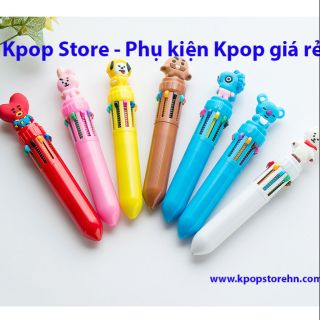 Bút BTS BT21 bút bấm nhiều ngòi