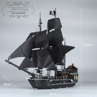 Đồ chơi Lắp ghép Mô hình 16006 KK19001 Pirates of the Caribbean The Black Pearl Ship xếp hình tàu Ngọc trai Den