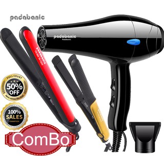 ComBo Tiết Kiệm Máy Uốn Duỗi Tóc 2in1 và Máy Sấy Tóc Padabanic 8866
