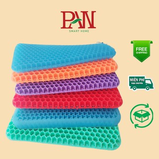 Đệm ngồi 3D silicon, đệm ngồi 3 lớp thoáng khí, đệm tổ ong gel tuần hoàn cho người ngồi lâu, đệm lót Nhật Bản đệm ngồi