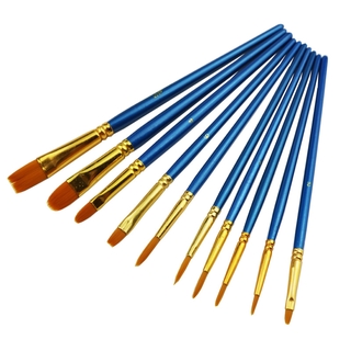 Set 10 cọ vẽ màu nước tiện lợi
