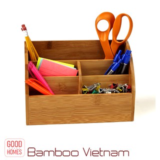 Khay đựng bút bằng tre - hộp đựng dụng cụ văn phòng đa năng – hộp bút cao cấp [POKETO-01]