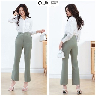 Quần Suông nữ màu Xanh Ngọc thiết kế basic kiểu dáng công sở thời trang Liin Clothing Q3428