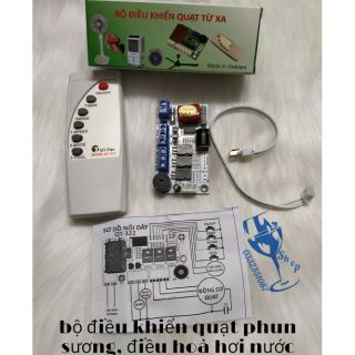 Mạch điều khiển quạt điều hoà, quạt phun sương QT 322 bao gồm mạch + điều khiển + pin
