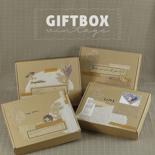 Hộp quà Handmade Vintage - Chỉ bao gồm hộp và giấy gói bên trong - STHM stationery