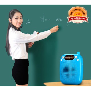 Loa + Mic trợ giảng cao cấp S6 (Âm vang rõ) chuyên nghiệp (Màu xanh) + 3 Mic (mic ko dây, mic có dây, mic cúc áo)