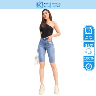 Quần Bò Ngố Lửng Nữ KAVO BLUE Cực Đẹp Co Giãn 4 Chiều QN20-07
