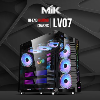 VỎ CASE MÁY TÍNH MIK LV07 RGB KÍNH CƯỜNG LỰC (ĐEN - TRẮNG - HỒNG)