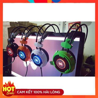 Tai Nghe WangMing WM8900L LED Chính Hãng âm thanh sống động ốp tai to jack 3.5 chuyên Game, Văn Phòng, giải trí